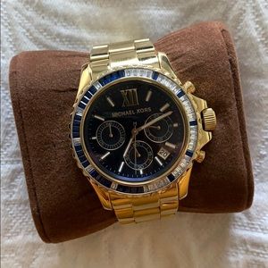 Michael Kors Blue Gold Watch